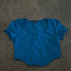 blue corset top